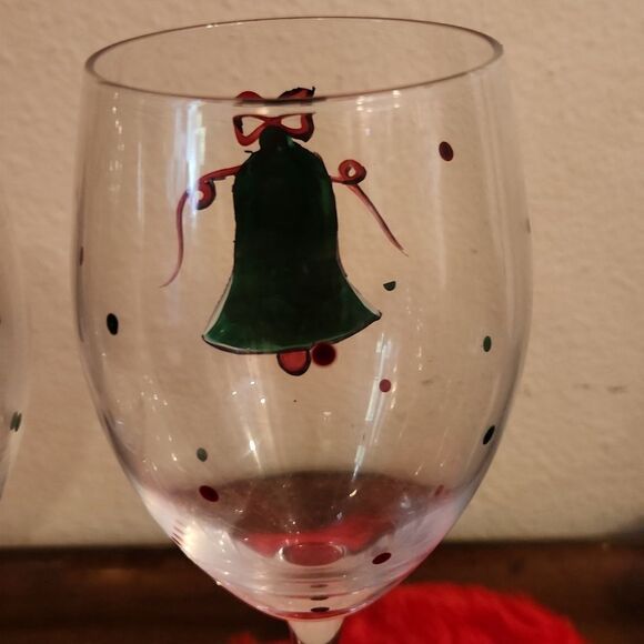 Tabla Christmas Wine Glasses Goblets - Picture 5 of 6